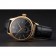 Svizzero Rolex Cellini quadrante nero cassa in oro cinturino in pelle nera