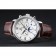 Omega De Ville Moonphase quadrante bianco Bracciale in pelle marrone cassa d'argento 1454226