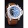 Bracciale in pelle scamosciata con quadrante nero sommergibile Panerai Luminor