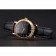 Patek Philippe Calatrava quadrante nero numeri romani doppia lunetta a coste cassa in oro cinturino in pelle nera