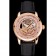 Swiss Piaget Altiplano quadrante scheletrato in oro rosa con cassa in oro rosa e diamanti Cinturino in pelle nera