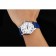 Omega DeVille lunetta argento con quadrante bianco e cinturino in pelle blu 621568
