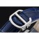 Cartier Tank MC cassa in acciaio inossidabile quadrante blu cinturino in pelle blu 622178