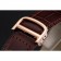 Cartier Ronde Solo quadrante marrone cinturino in pelle marrone cassa in oro rosa