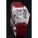 Svizzero Cartier Santos quadrante bianco cassa in acciaio inossidabile bracciale in pelle rossa 622551