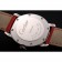 Cartier Ronde quadrante bianco diamante lunetta cassa in acciaio inossidabile cinturino in pelle rossa