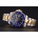 Swiss Rolex Submariner quadrante blu e cinturino in acciaio bicolore oro bracciale