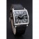 Franck Muller Master Square Quadrante nero Cassa argento Cinturino in pelle nera 622353