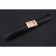 Rolex in pelle nera con cinturino in oro rosa con fibbia 622498