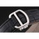 Cartier Calibre De Cartier piccoli secondi quadrante bianco e nero cassa in acciaio inossidabile cinturino in pelle nera