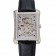 Swiss Piaget Emperador Tourbillon Skeleton Silver Diamond Case Bracciale in pelle nera 1453943