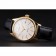 Swiss Rolex Cellini Date quadrante bianco cassa in oro cinturino in pelle nera