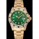 Swiss Rolex GMT Master II - Quadrante Verde - Lunetta con Pietre - Cassa e Bracciale in Oro - 1453748