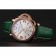 Panerai Radiomir quadrante bianco diamante lunetta cassa in oro rosa cinturino in pelle verde 1453803