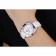 Omega Speedmaster cronografo quadrante bianco cinturino in pelle bianca 622452
