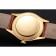 Svizzero Rolex Cellini quadrante in oro numeri romani cassa in oro cinturino in pelle marrone chiaro