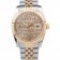 Rolex DateJust Two Tone Stainless Steel 18k Plated Gold Dial