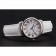 Cartier Ronde quadrante bianco cassa in acciaio cinturino in pelle bianca