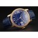 Svizzero Cartier Ronde Solo quadrante blu cassa in oro con diamanti cinturino in pelle blu