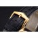 Svizzero Patek Philippe Calatrava quadrante in oro con diamanti marcature cassa in oro cinturino in pelle nera