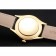 Svizzero Rolex Cellini quadrante nero con numeri romani cassa in oro cinturino in pelle nera