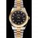 Swiss Rolex Datejust quadrante nero cassa in acciaio inossidabile lunetta in oro bracciale bicolore