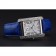 Cartier Tank MC cassa in acciaio inossidabile con diamanti quadrante bianco cinturino in pelle blu 622172