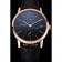 Piaget Altiplano Date quadrante nero cassa in oro rosa cinturino in pelle nera