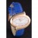 Chopard Luxury Gold Lunetta con quadrante bianco e cinturino in pelle blu 621544