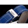 Breitling Chronomat quadrante blu lunetta in oro rosa e quadranti cassa in acciaio inossidabile cinturino in pelle blu