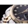 Rolex Datejust quadrante nero diamanti lunetta a coste 7453