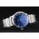 Omega Swiss DeVille lunetta in acciaio inossidabile con numeri romani quadrante blu 7612