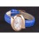 Chopard Luxury Gold Lunetta con quadrante bianco e cinturino in pelle blu 621544