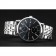 Piaget Altiplano quadrante nero cassa argento bracciale in acciaio inossidabile 1454232