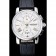 Cronografo Montblanc quadrante bianco cinturino in pelle nera cassa argento 1454114