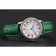 Cartier Ronde quadrante bianco diamante lunetta cassa in acciaio inossidabile cinturino in pelle verde