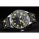 Bracciale IWC Big Pilot 45 mm in pelle nera con quadrante nero e giallo