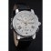 Cronografo Montblanc quadrante bianco cinturino in pelle nera cassa argento 1454114