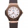 Hublot Big Bang King Rose Gold Bezel quadrante bianco cinturino in caucciù marrone