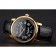 Swiss Cartier Rotonde calendario annuale quadrante nero cassa in oro cinturino in pelle nera