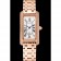 Cartier Tank Americaine quadrante bianco diamante lunetta cassa in oro rosa e bracciale 1453779