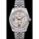 Rolex Swiss DateJust Acciaio inossidabile Ribbed Bezel Flower Quadrante argento 42001