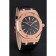 Swiss Audemars Piguet Royal Oak quadrante nero cassa in oro cinturino in pelle nera