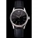 Swiss Rolex Cellini Date quadrante nero cassa in acciaio inossidabile cinturino in pelle nera