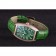Franck Muller Casablanca Cinturino in pelle di coccodrillo verde Lunetta incrostata di cristalli 621646