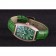 Franck Muller Casablanca Cinturino in pelle di coccodrillo verde Lunetta incrostata di cristalli 621646