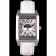 Jaeger le Coultre Reverso Squadro Lady cinturino in pelle bianca quadrante perla 41970