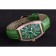 Franck Muller Casablanca Cinturino in pelle di coccodrillo verde Lunetta incrostata di cristalli 621646