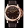 Svizzero Panerai Luminor quadrante marrone cassa in oro rosa cinturino in pelle marrone 1453841