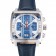 Tag Heuer Monaco 24 Calibro 36 Cronografo Quadrante a strisce blu e grigio Cinturino in pelle blu 622273